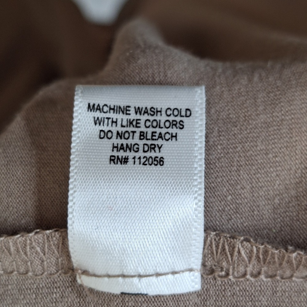 Zenana Womens Shirred Waist Button Up Cardigan Sz 2X Tan Side Pockets Long Slvs - Picture 9 of 10